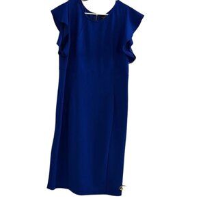Liz Claiborne Blue Dress with Cap Sleeves | Size 16